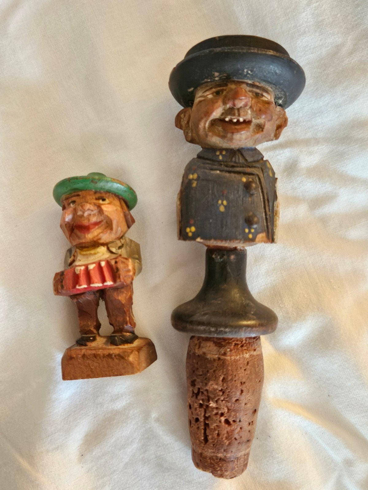 anri Vintage Houten Wijnstop kurk popje, Ophalen of Verzenden