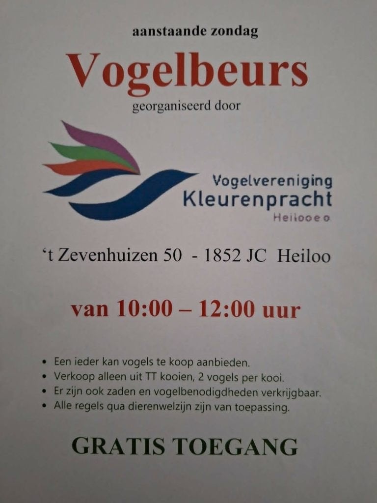 div vogels op beurs heiloo 20 sept, Meerdere dieren, Tropenvogel