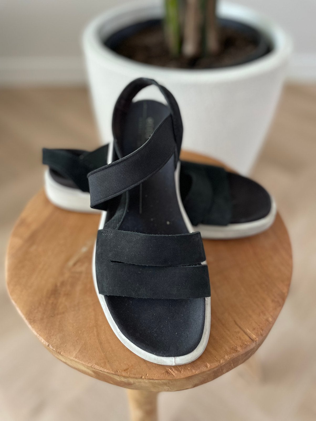 Super Comfort sandalen ECCO!, Kleding | Dames, Schoenen, Verzenden, Zo goed als nieuw, Wit, Sandalen of Muiltjes