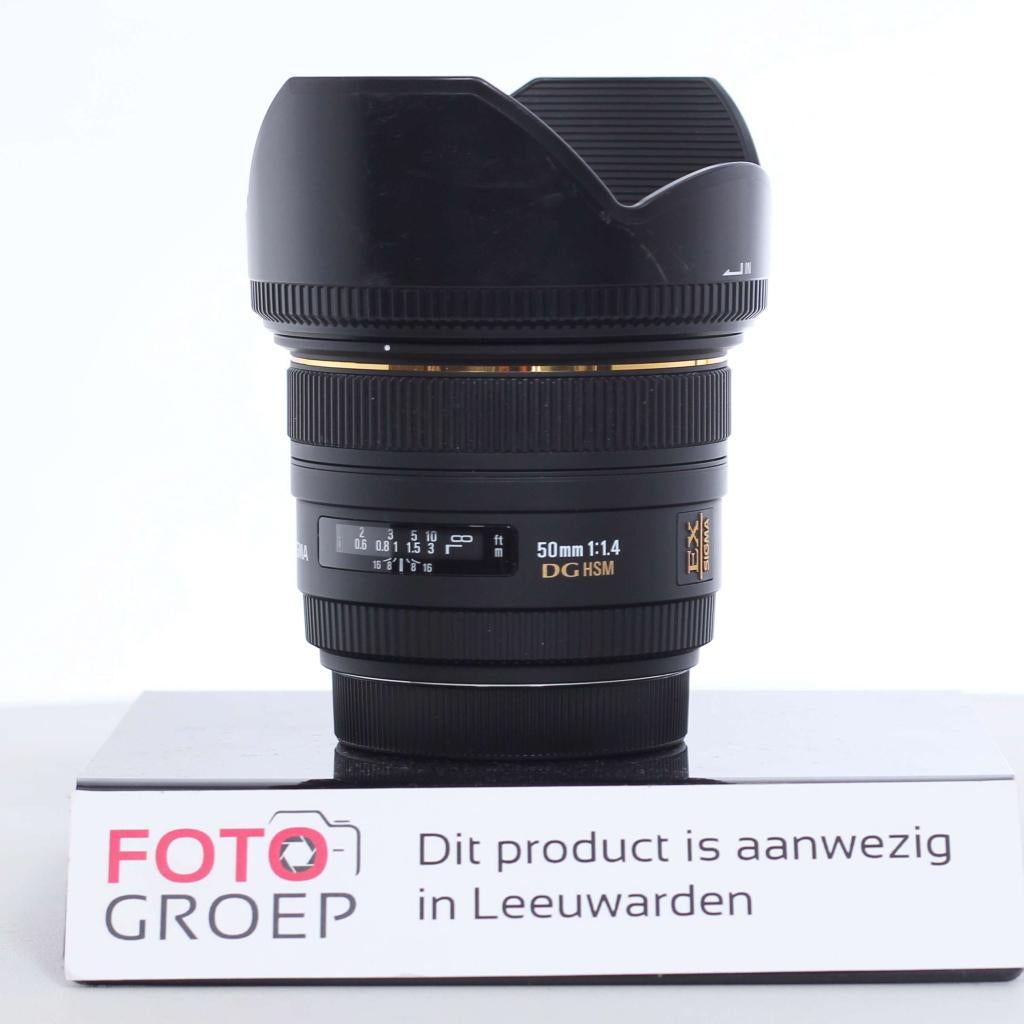 Sigma 50mm F1.4 EX DG HSM Canon EF (OCC-Leeuwarden), Foto-Groep, Luttekepoortstraat 26 3841 AX Harderwijk, Ophalen of Verzenden