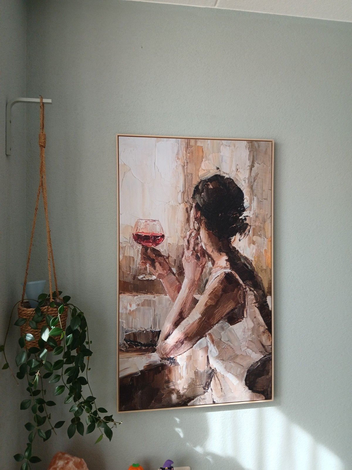 Schilderij Vrouw met wijn, Ophalen, Figuren