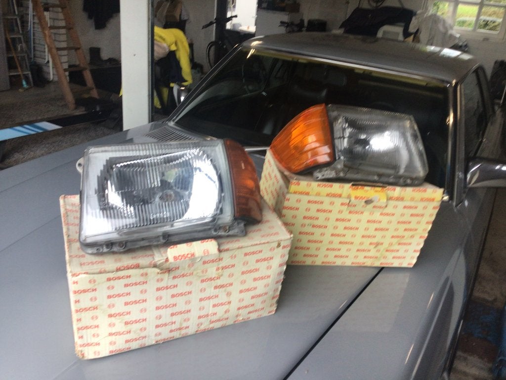 Koplampen Mercedes r 107 sl of slc, Auto-onderdelen, Ophalen, Gebruikt, Mercedes-Benz