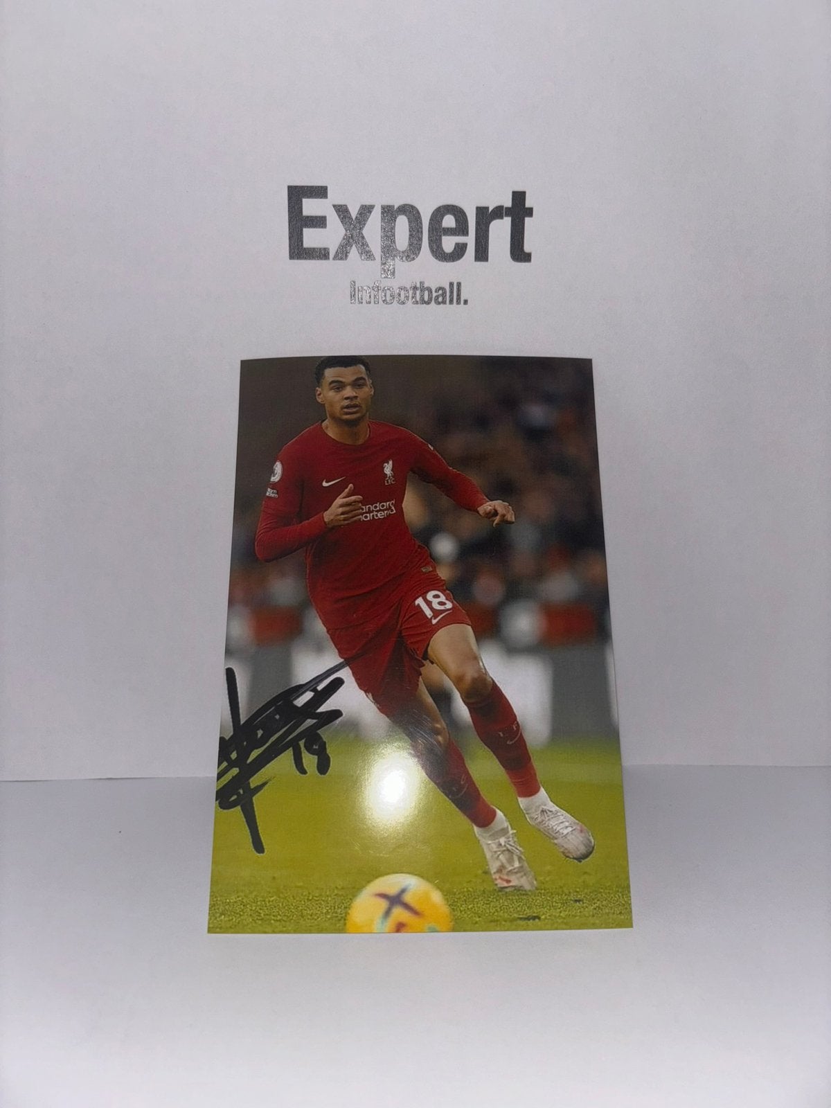 Gakpo gesigneerde foto - Liverpool, Verzamelen, Ophalen of Verzenden, Nieuw, Buitenlandse clubs, Spelerskaart