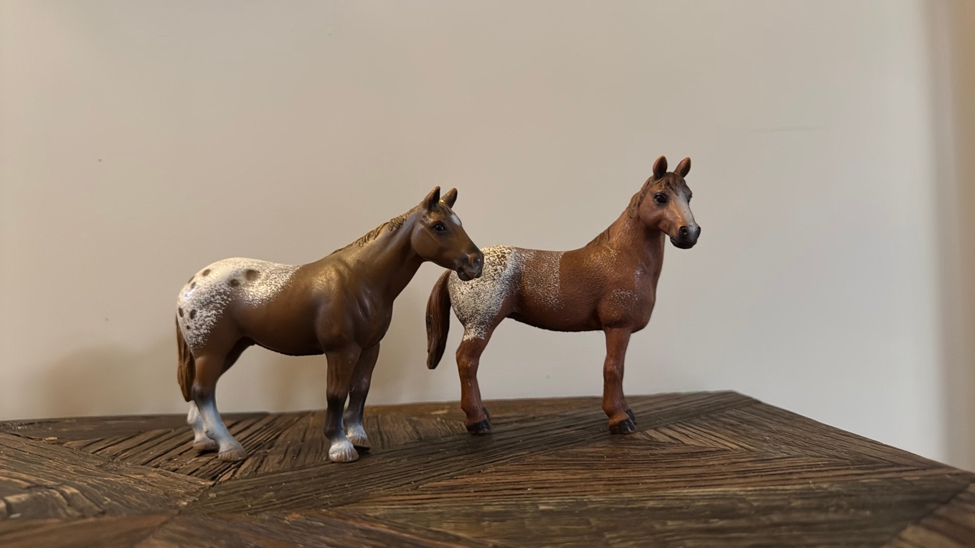 Schleich appaloosa paarden, Ophalen of Verzenden, Zo goed als nieuw, Paard, Beeldje of Figuurtje