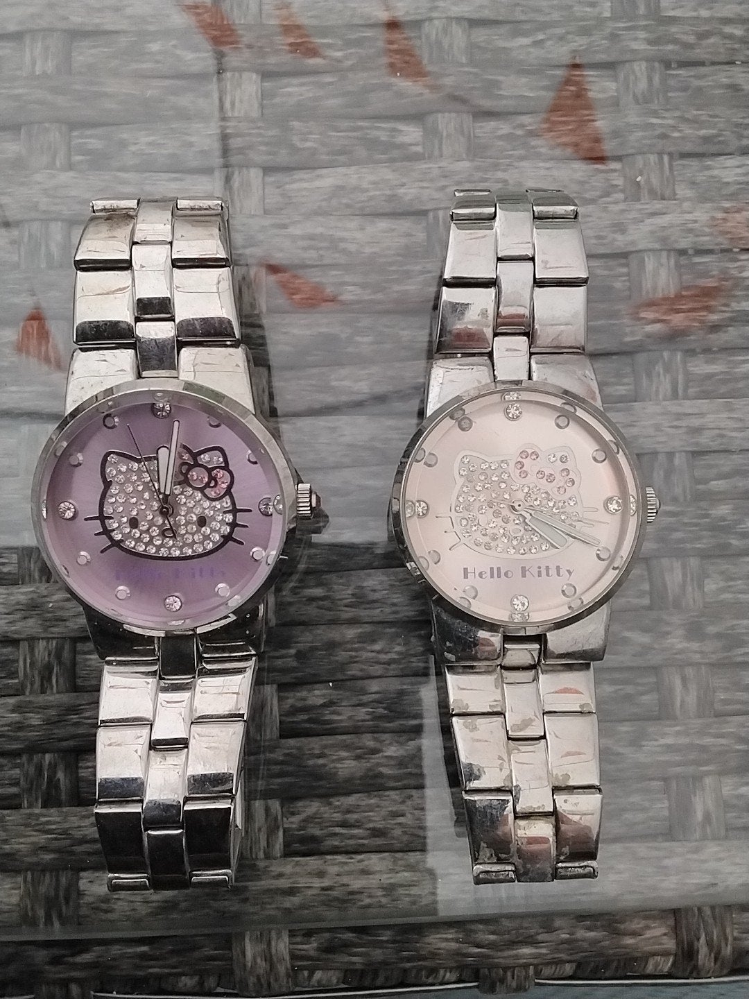 Set van 2 Hello Kitty horloges - Zilverkleurig, Ophalen of Verzenden
