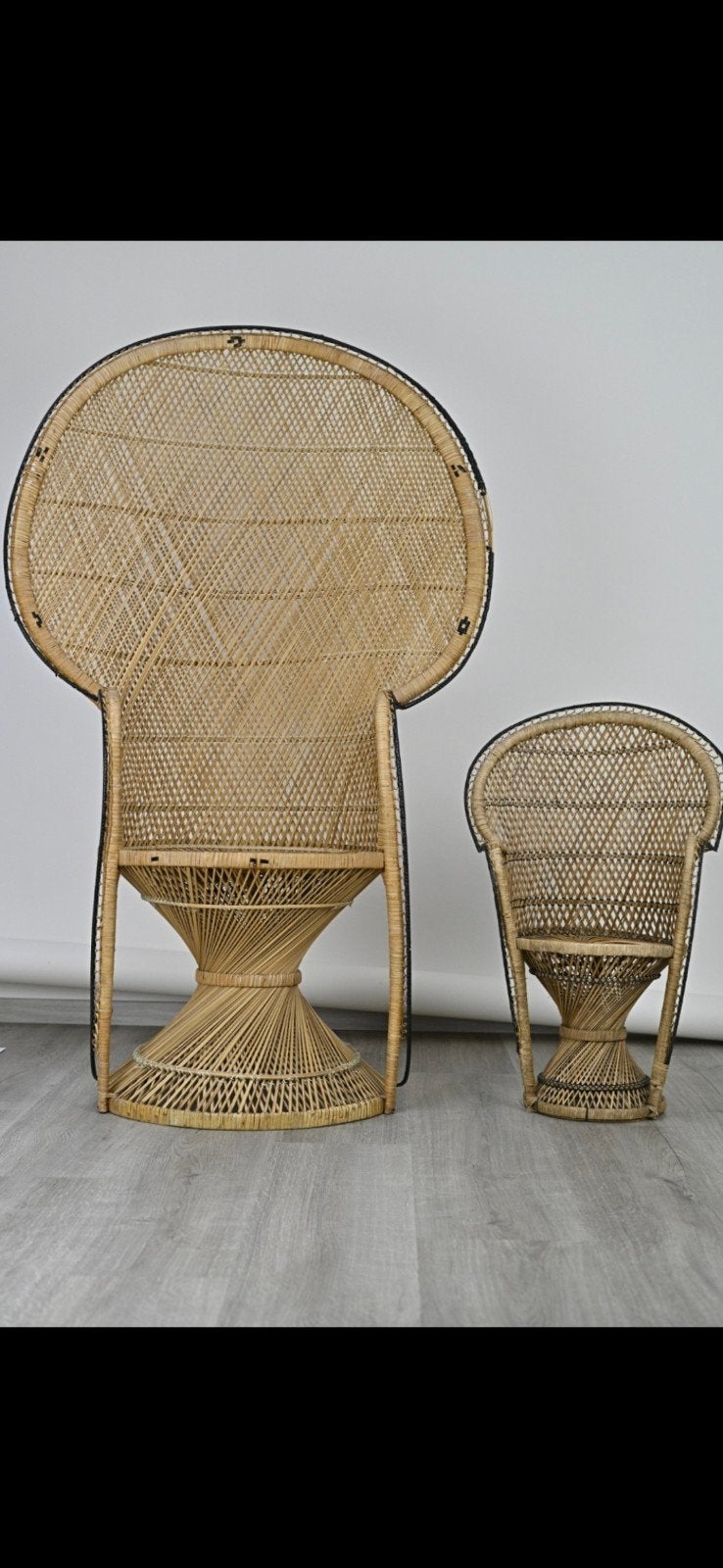 Set van 2 Pauw stoelen (groot en klein), Ophalen