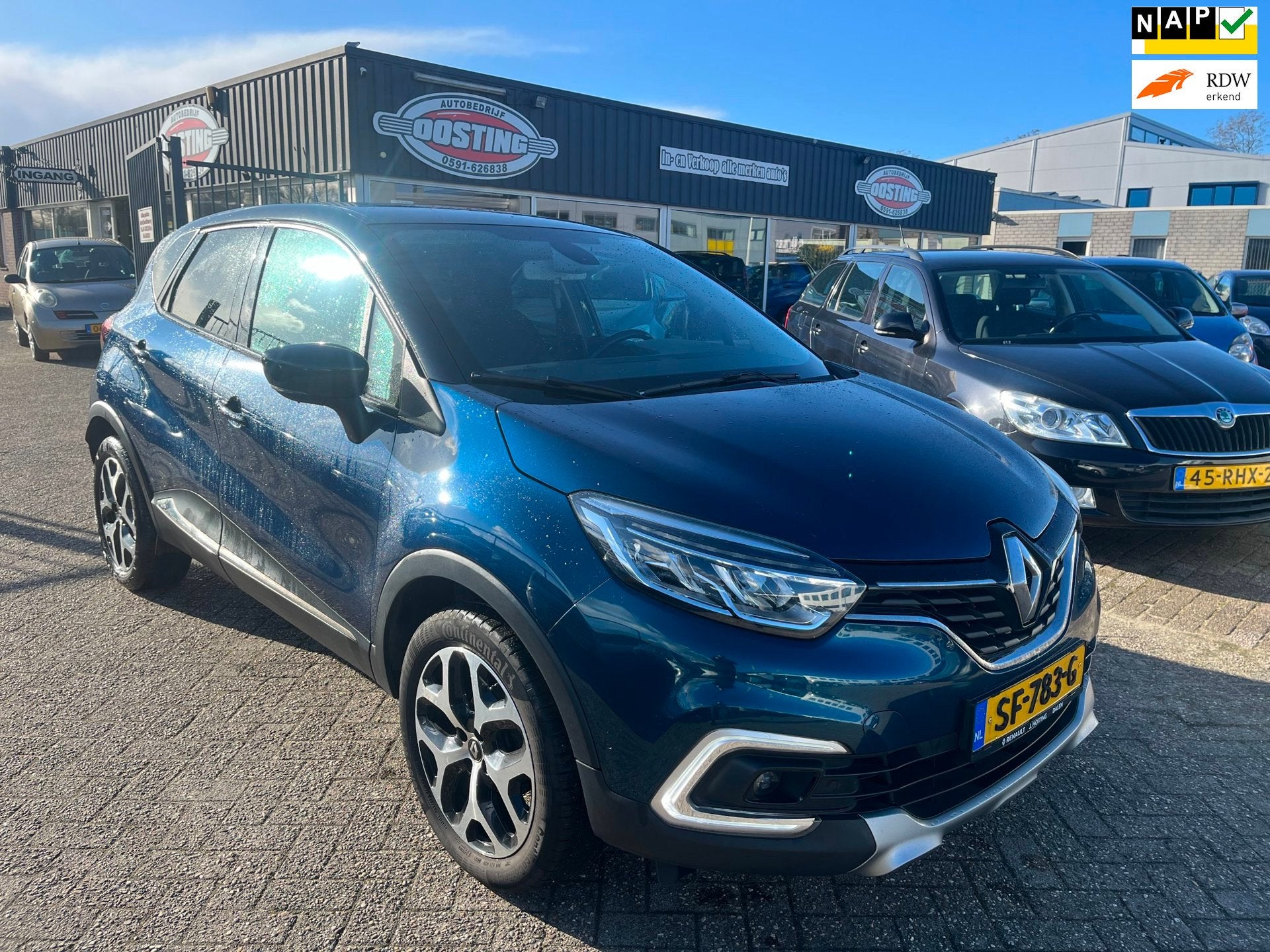 Renault Captur 0.9 TCe Intens(st-bekr,navi,pdc,cruise,bj18,7, Auto's, Voorwielaandrijving, Stof, Gebruikt, Blauw
