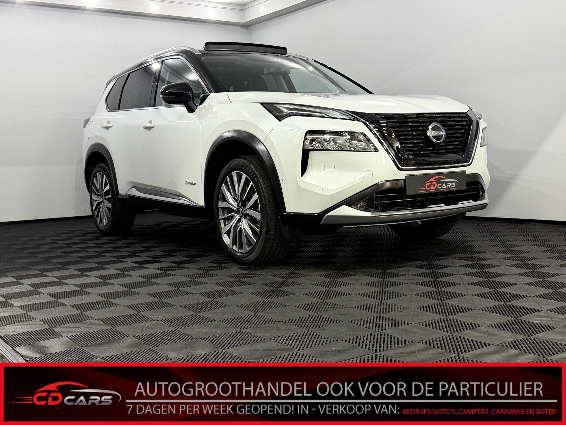 Nissan X-Trail 1.5 e-Power e-4orce Tekna Plus Panoramadak, L, Auto's, 1497 cc, Gebruikt, Wit, Leder