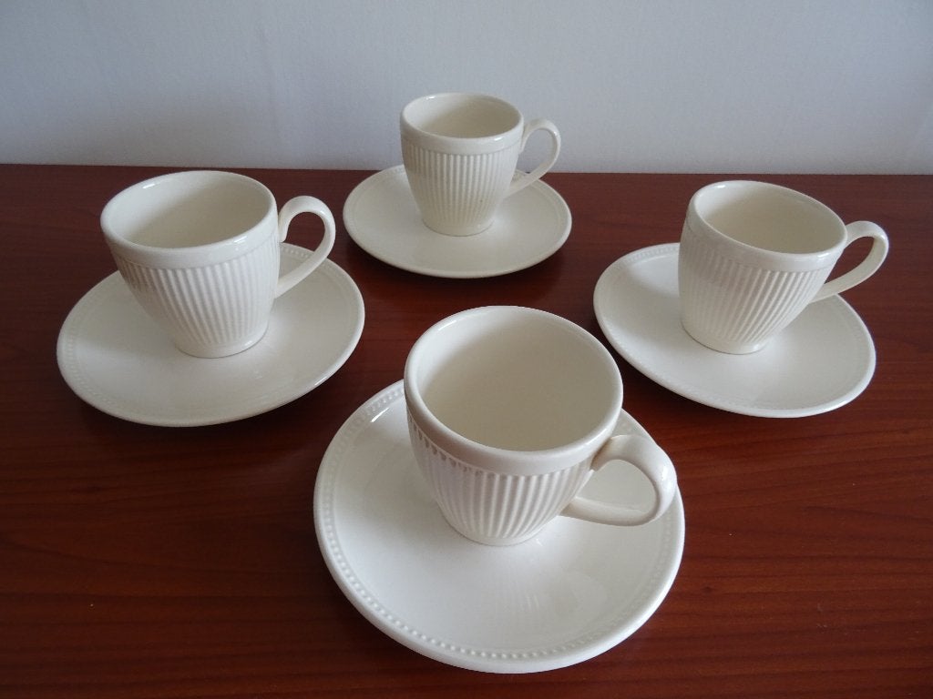 4 Wedgwood Windsor kop en schotels, Ophalen, Zo goed als nieuw, Kop(pen) en/of Schotel(s), Wedgwood