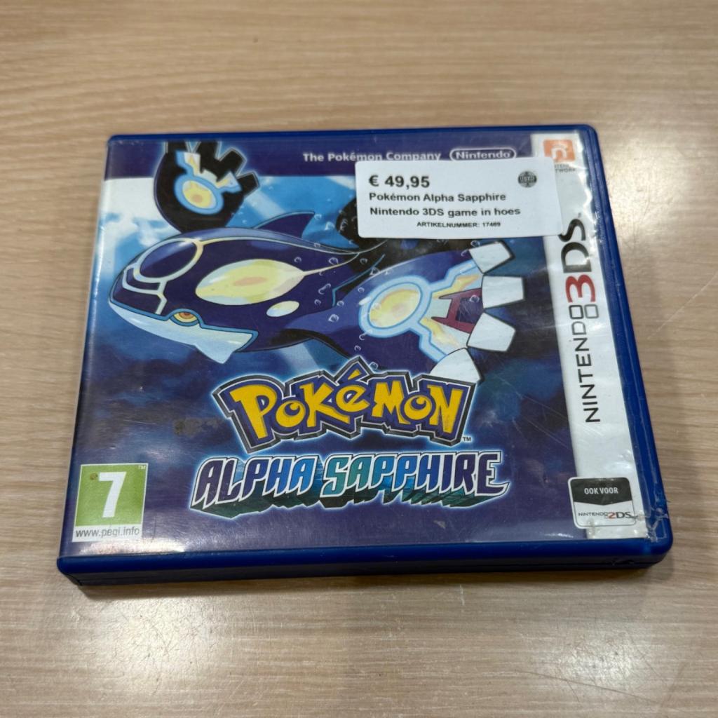 Pokémon Alpha Sapphire Nintendo 3DS game in hoes, Nintendo, Zo goed als nieuw, Support@nintendo.com, 11-1 Hokotate-cho, Kamitoba, Minami-ku
Kyoto 601-8501
Japan