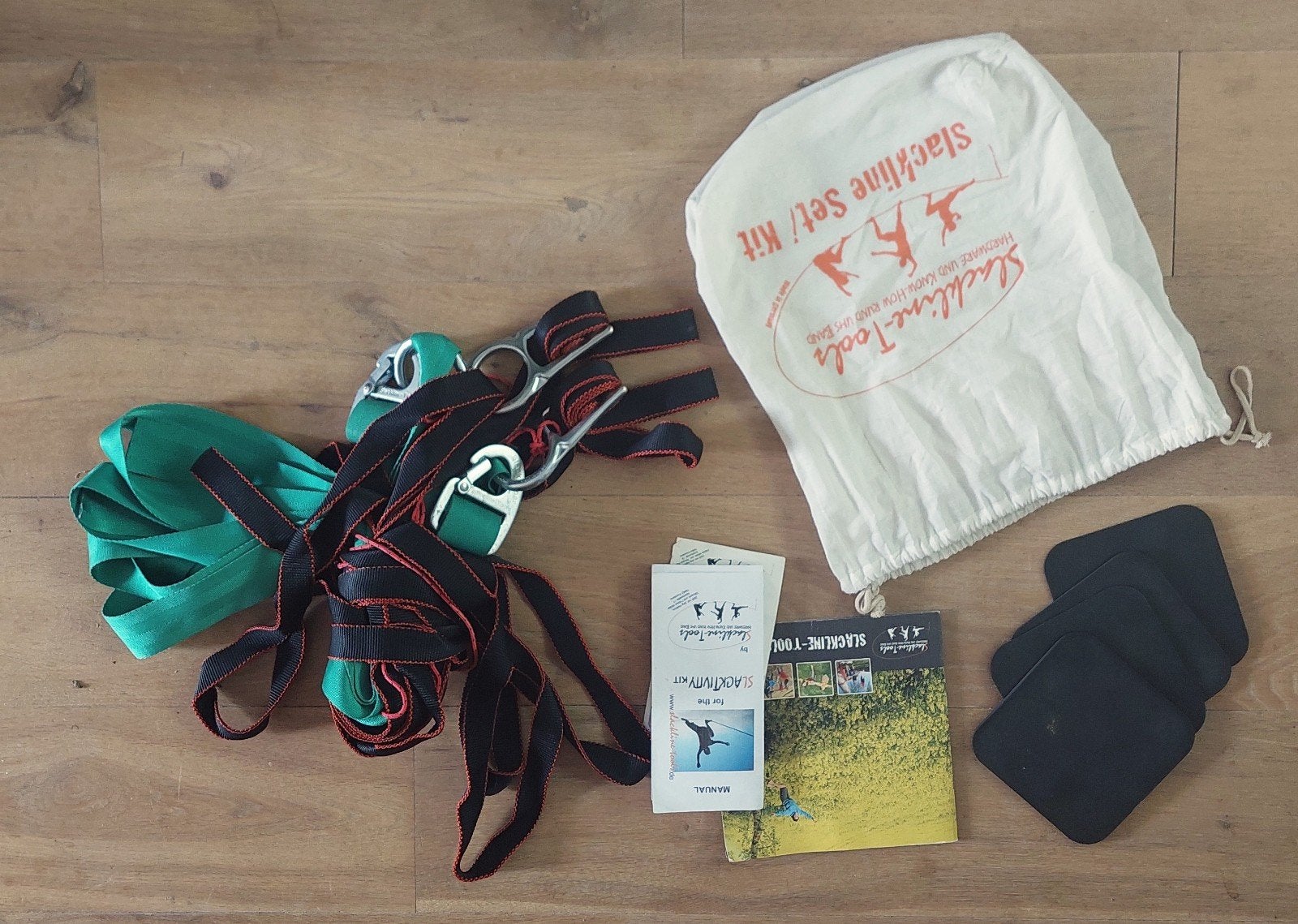 Slackline-Tools 10m complete set Soft'n slack, Ophalen of Verzenden, Zo goed als nieuw, Overige typen