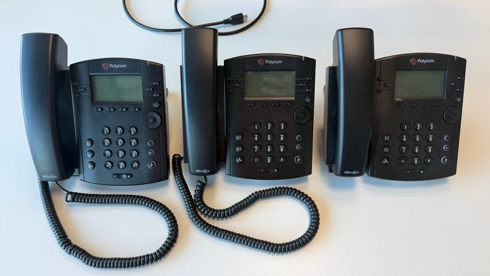 Polycom telefoon 3x, Telecommunicatie, Datacommunicatie en VoIP, Ophalen, Zo goed als nieuw