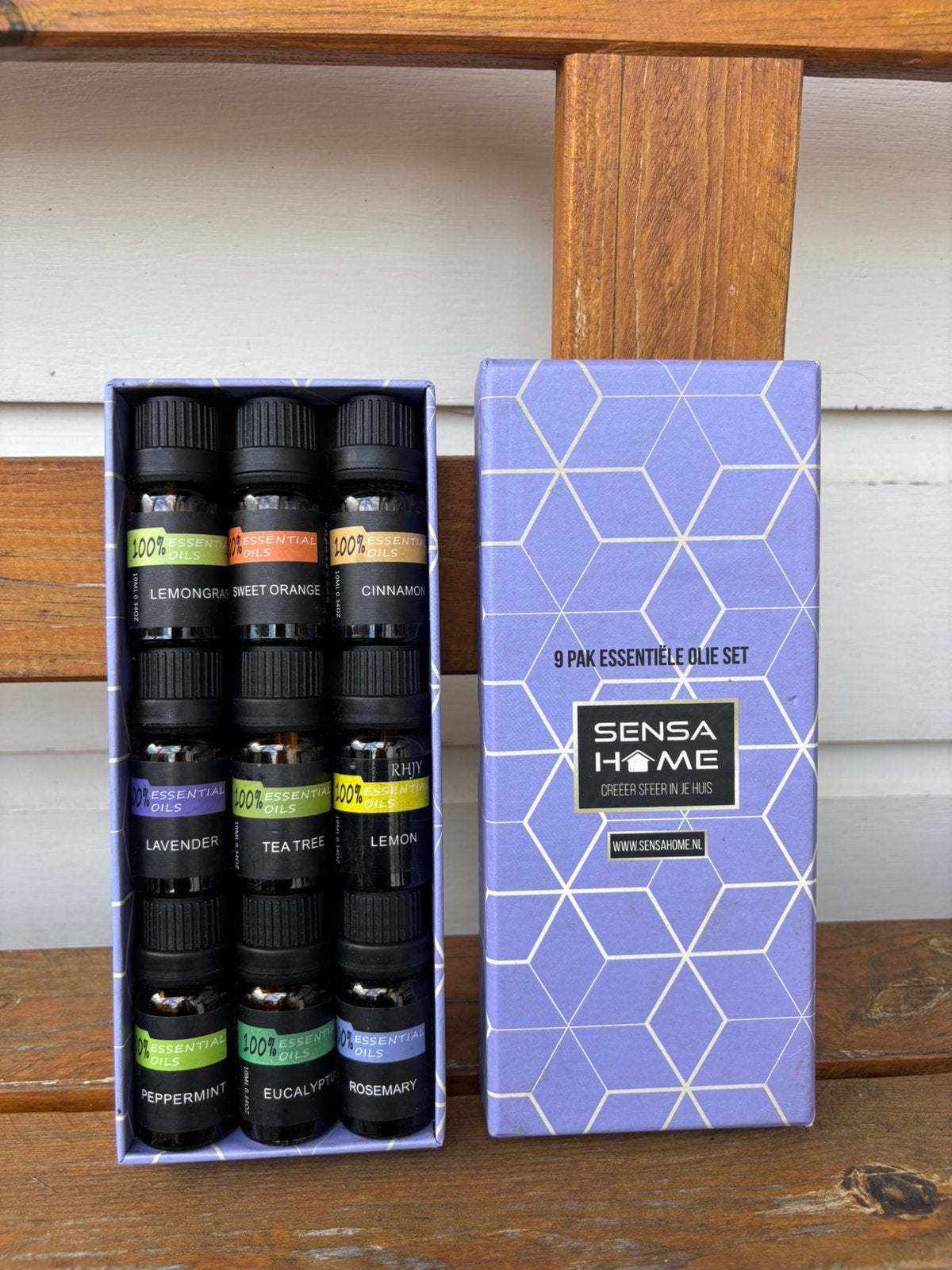 Set van 9x essentiële olie SensaHome | aroma diffuser, Ophalen of Verzenden, Nieuw, Luchtreiniger