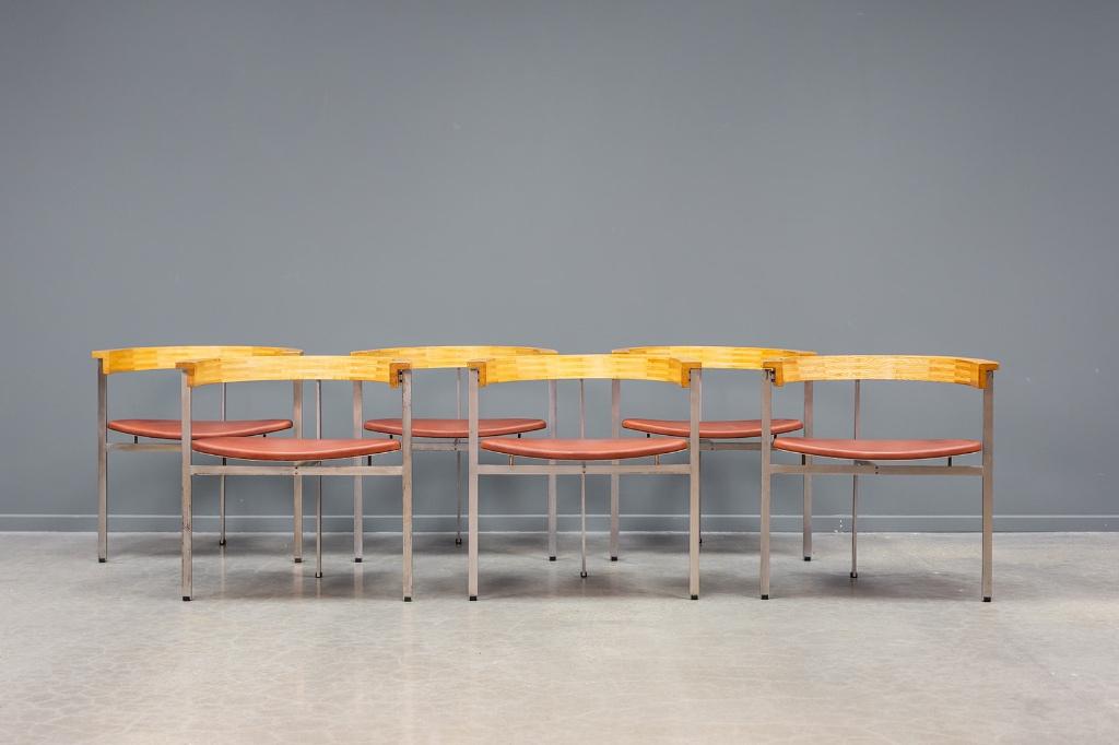 PK11 chairs, set of 6, Ophalen of Verzenden, Vijf, Zes of meer stoelen