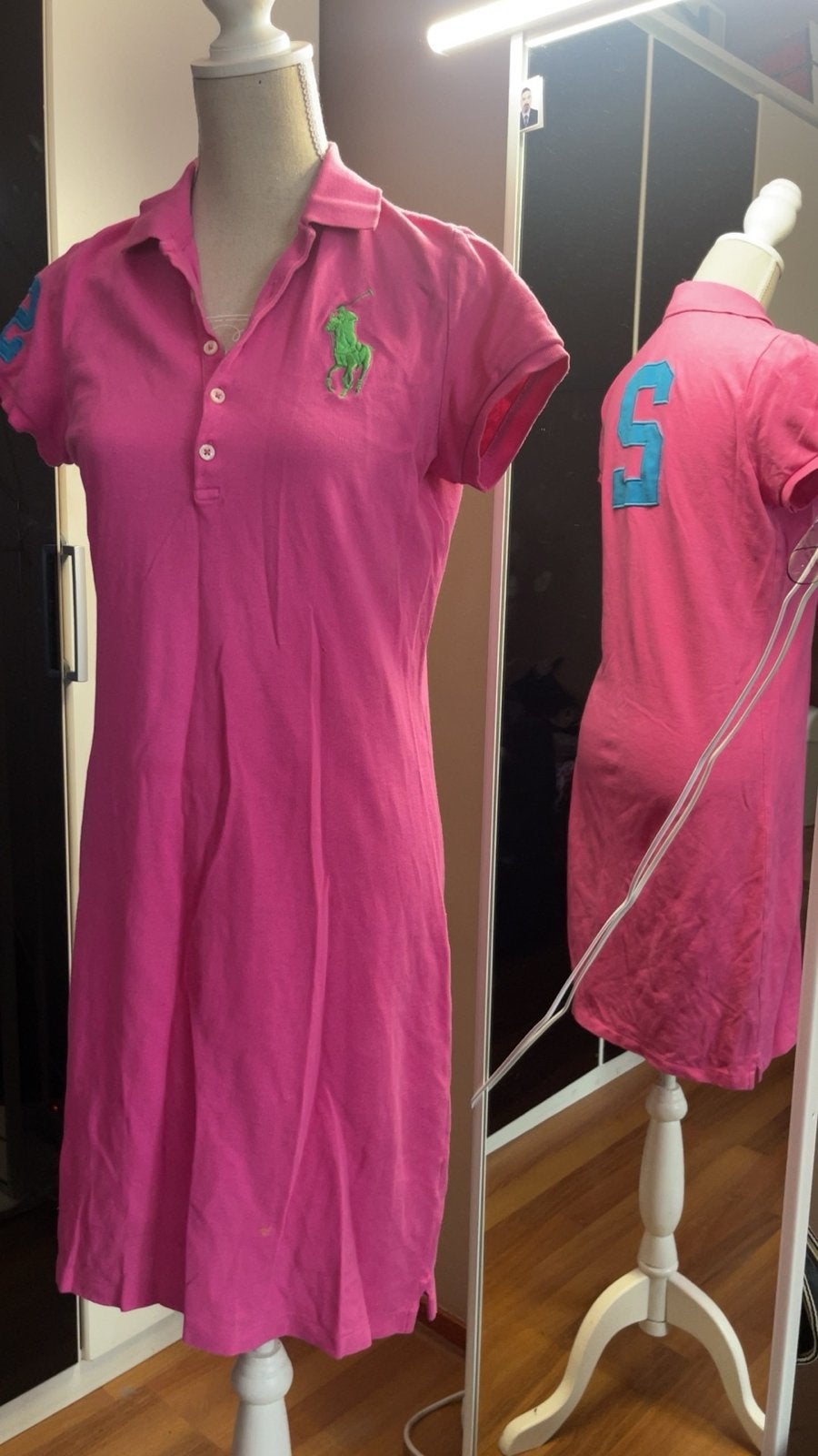 Ralph Lauren Polo Jurk Roze Maat M, Knielengte, Roze, Gedragen, Ophalen