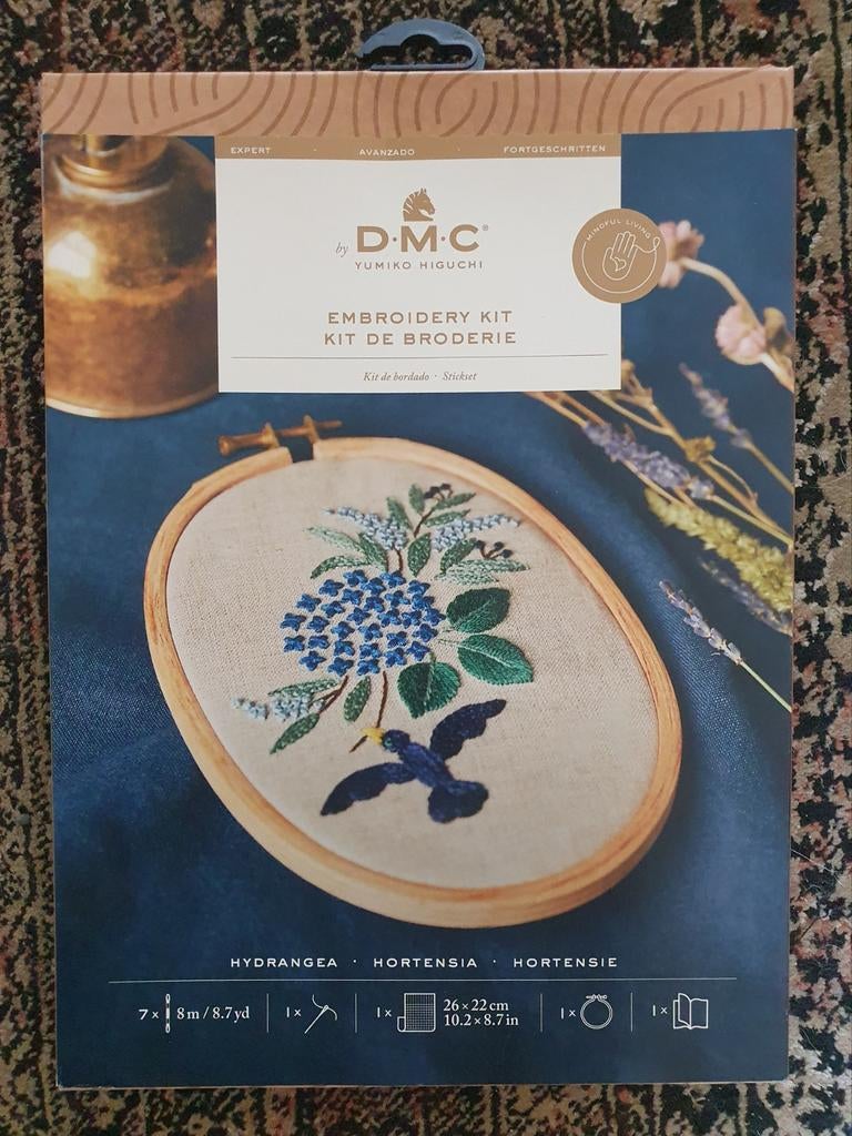 nieuw nieuw DMC yumiko higuchi borduurpakket hortensia, Verzenden, Nieuw, Borduurpakket