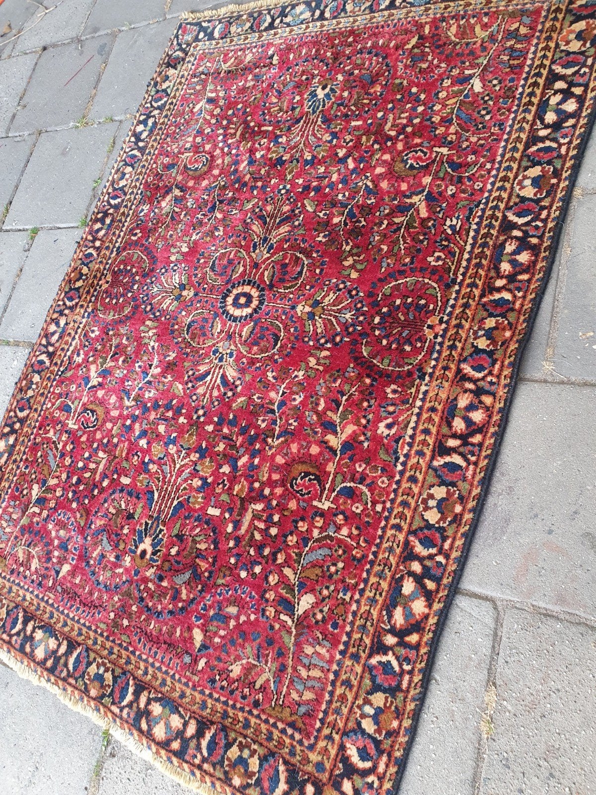 Perzisch tapijt 145x100 cm., Iraans, 100 tot 150 cm, Zo goed als nieuw, Rechthoekig