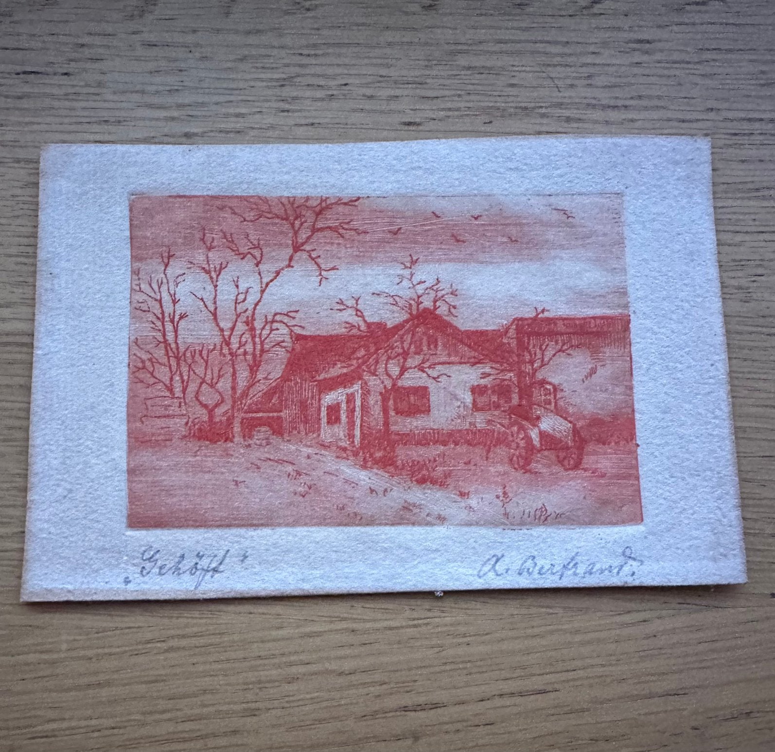 “Gehöft” Alexander Bertrand (1877-1947), Antiek en Kunst, Ophalen of Verzenden
