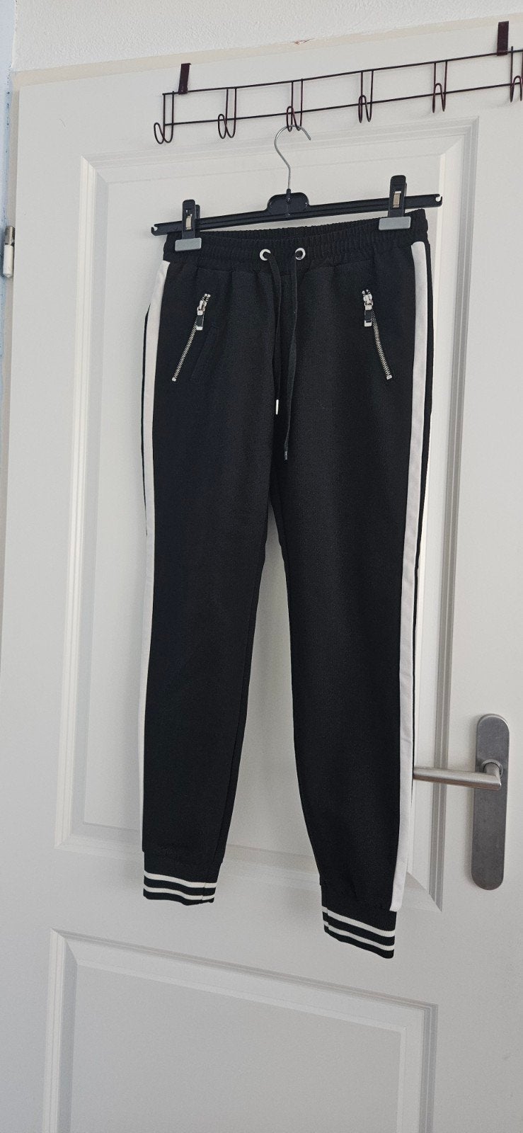 Mos Mosh Zwarte Joggingbroek met Witte Zijstrepen, MOS MOSH, Zwart, Ophalen of Verzenden, Zo goed als nieuw