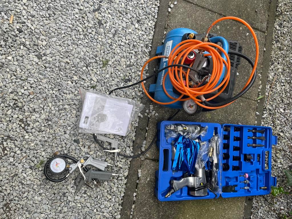 Gude Compressor met Accessoires - Zo goed als nieuw, Ophalen, 6 tot 10 bar, Zo goed als nieuw, 25 tot 100 liter