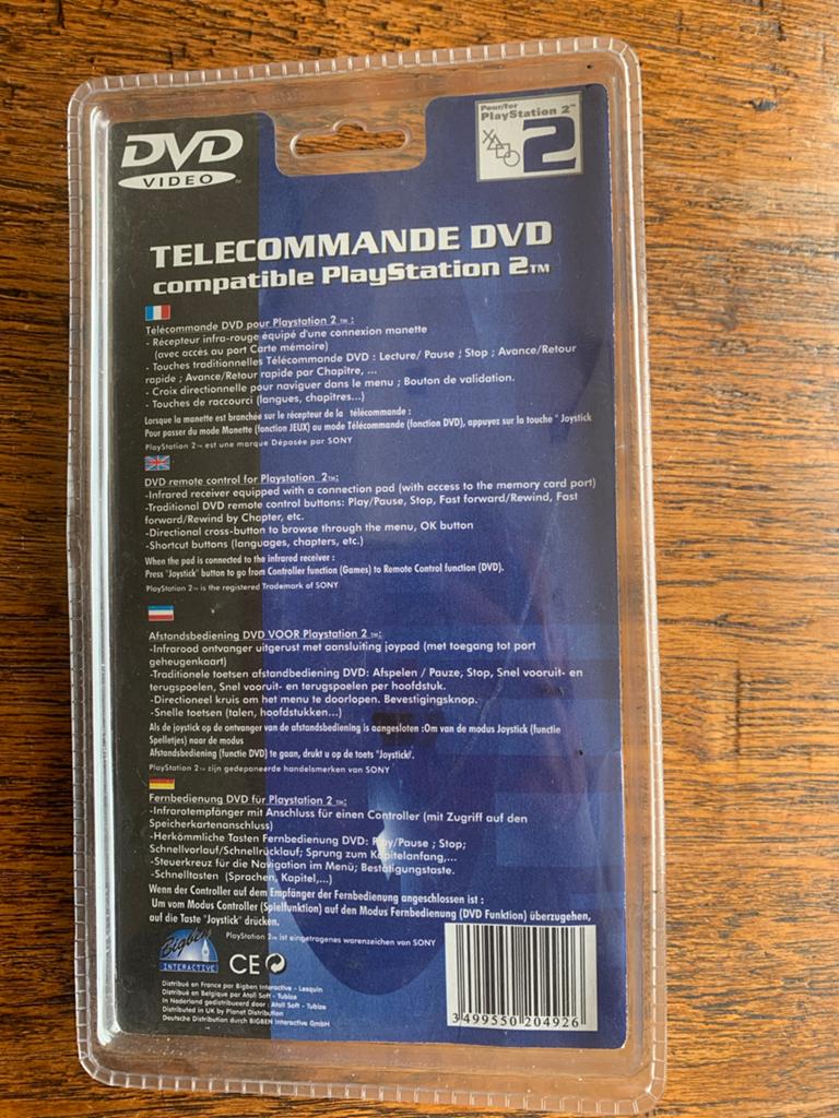 Bigben Interactive DVD afstandsbediening voor PS2, Ophalen of Verzenden, Nieuw
