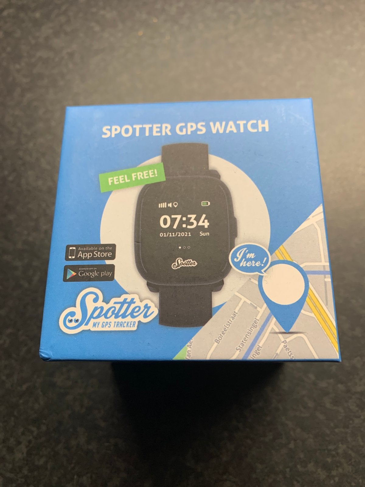 SPOTTER GPS WATCH, Ophalen of Verzenden, Zo goed als nieuw, Zwart