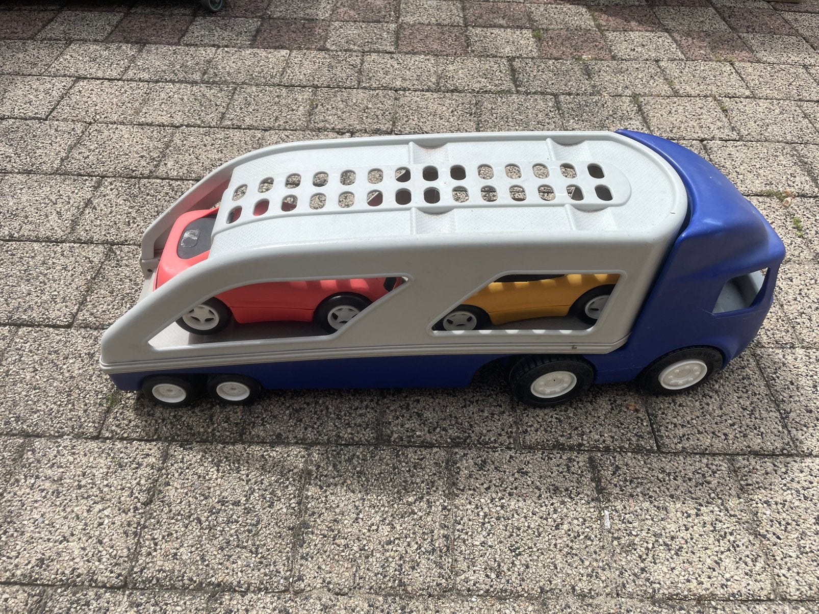Transportwagen Little Tikes en 2 auto’s, Ophalen of Verzenden, Gebruikt