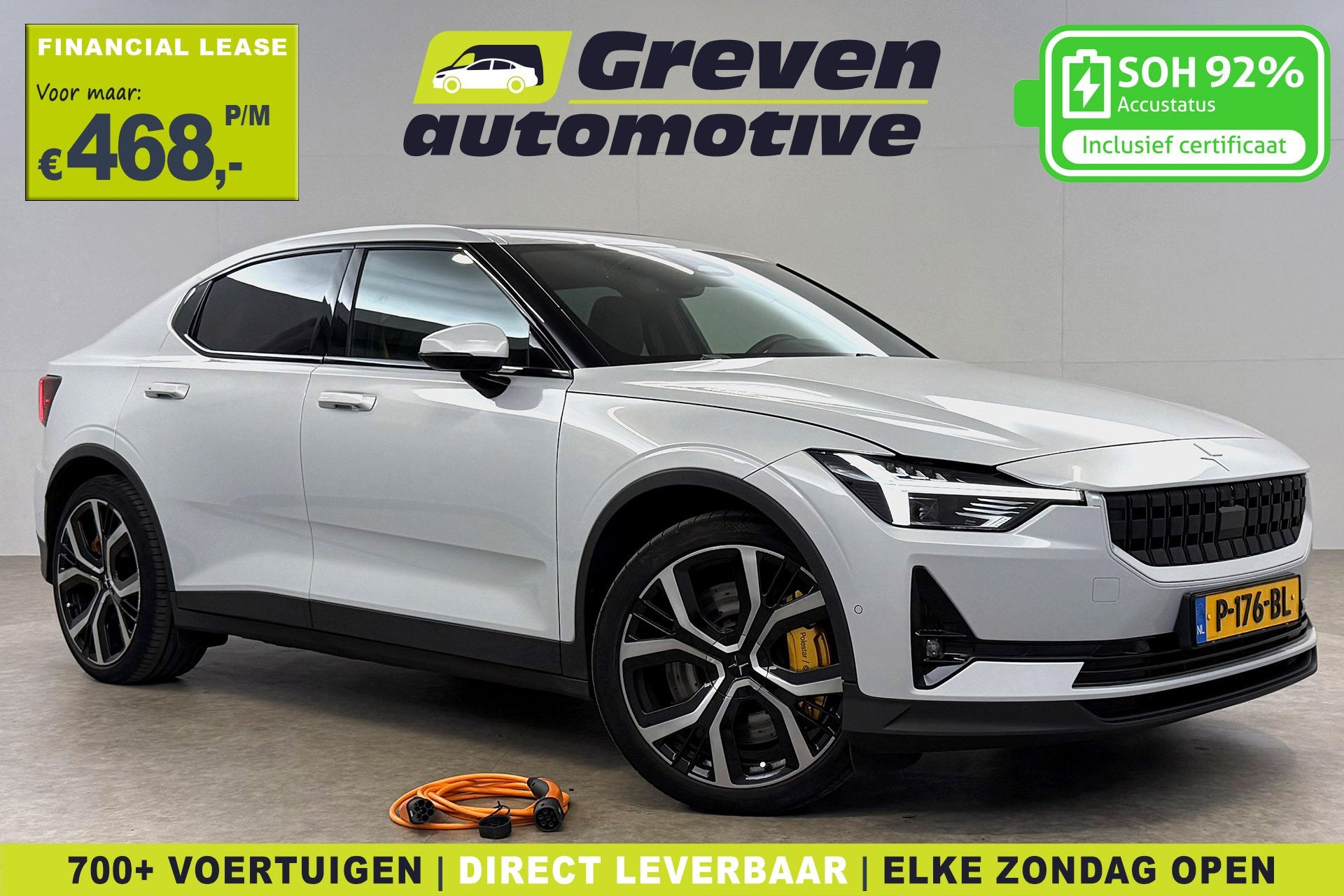 Polestar 2 Long Range Dual Motor 78 kWh 408PK | Snelladen |, Auto's, Polestar, Polestar 2, Stof, Gebruikt, Origineel Nederlands