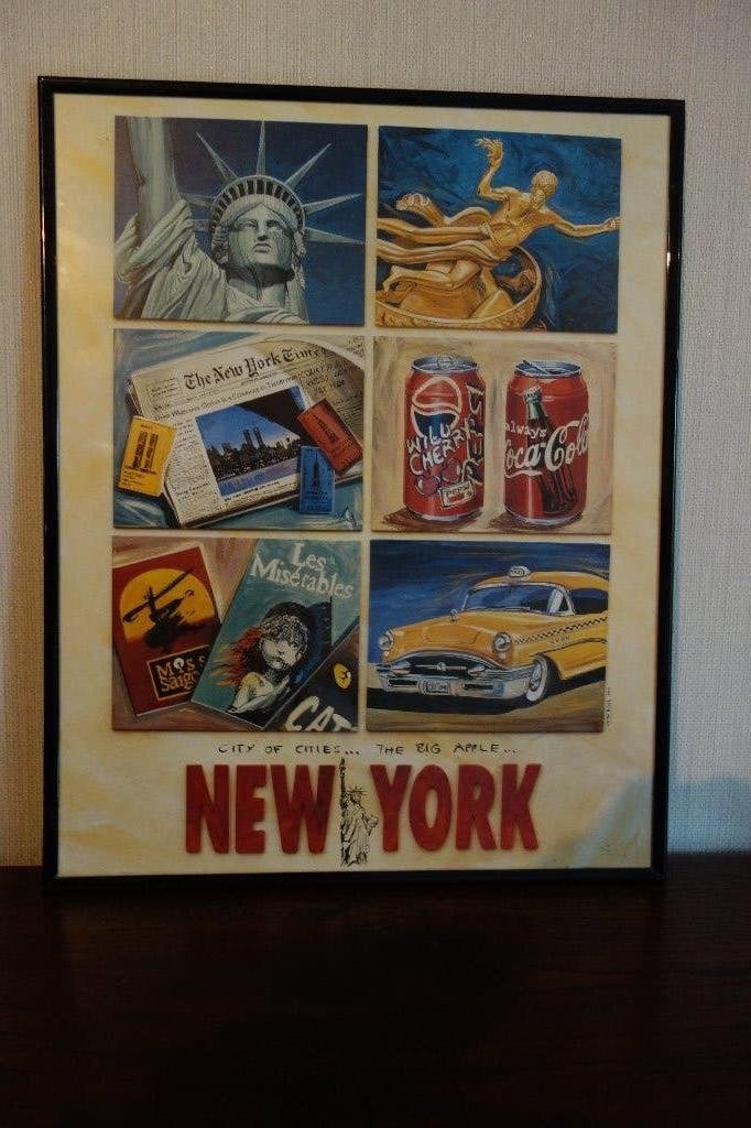 Schilderij  drukwerk New York, Ophalen of Verzenden, Zo goed als nieuw, Foto of Poster