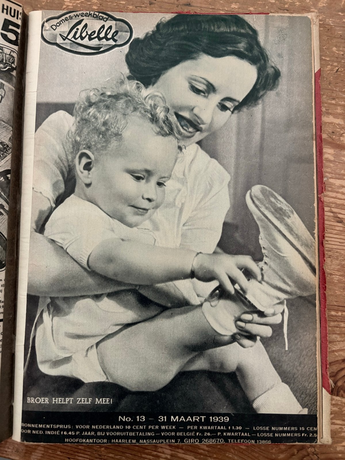 Ingebonden Libelles nrs 9-13 uit 1939 - Vintage, Ophalen of Verzenden, Gelezen, Damesbladen