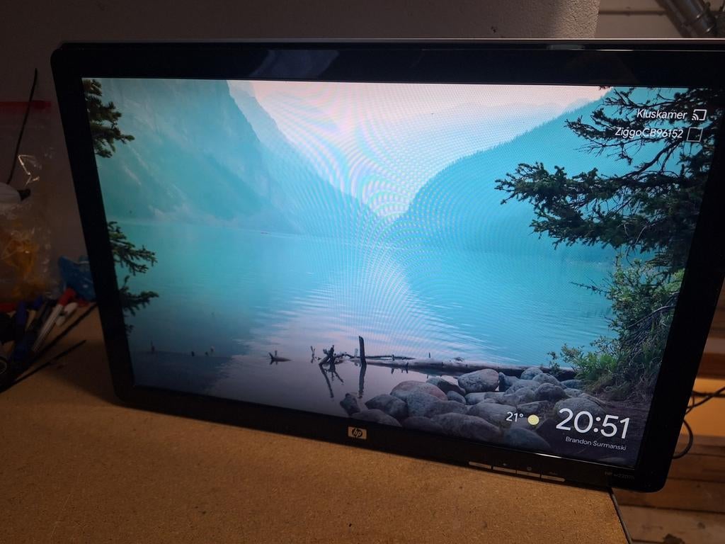 HP w2207h Monitor hdmi en chromekast, Computers en Software, Monitoren, Gebruikt, IPS, Ingebouwde speakers, HDMI