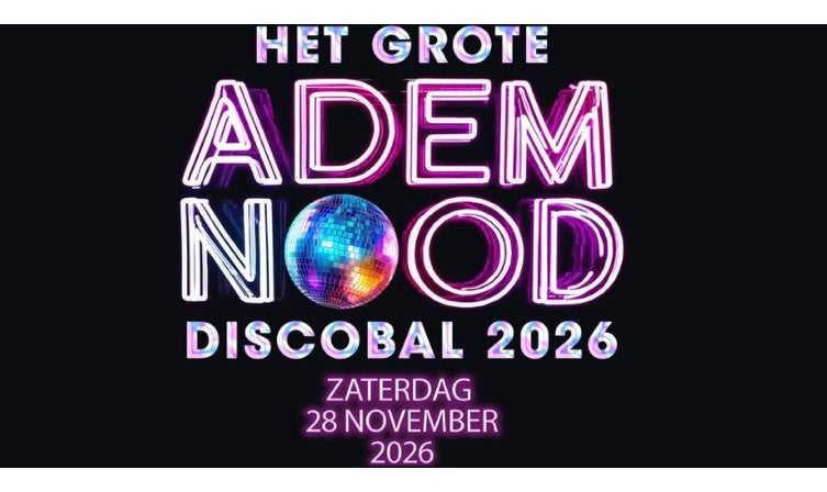 50% KORTING – Het Grote Ademnood Discobal 2026!, Tickets en Kaartjes, Eén persoon
