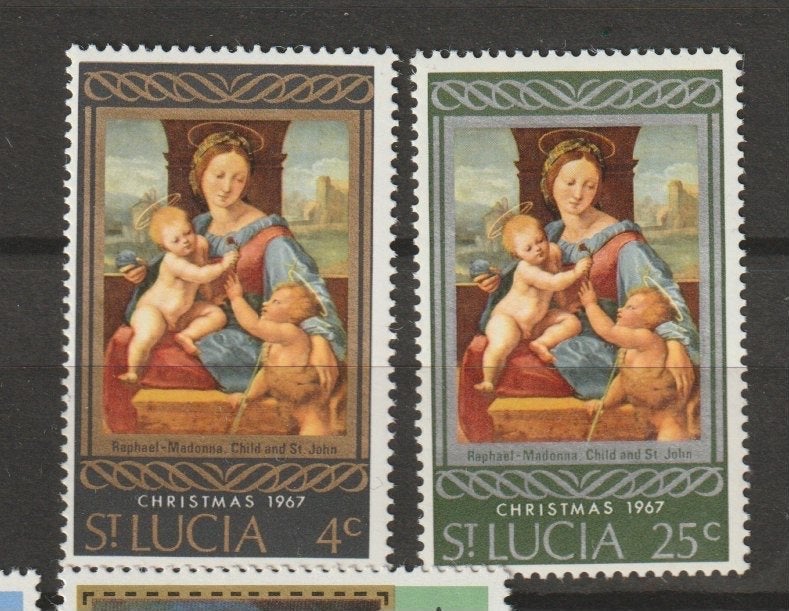 TSS Kavel 1.30023 St. Lucia pf minr 219-220 kerst, Postzegels en Munten, Ophalen, Postfris, Midden-Amerika