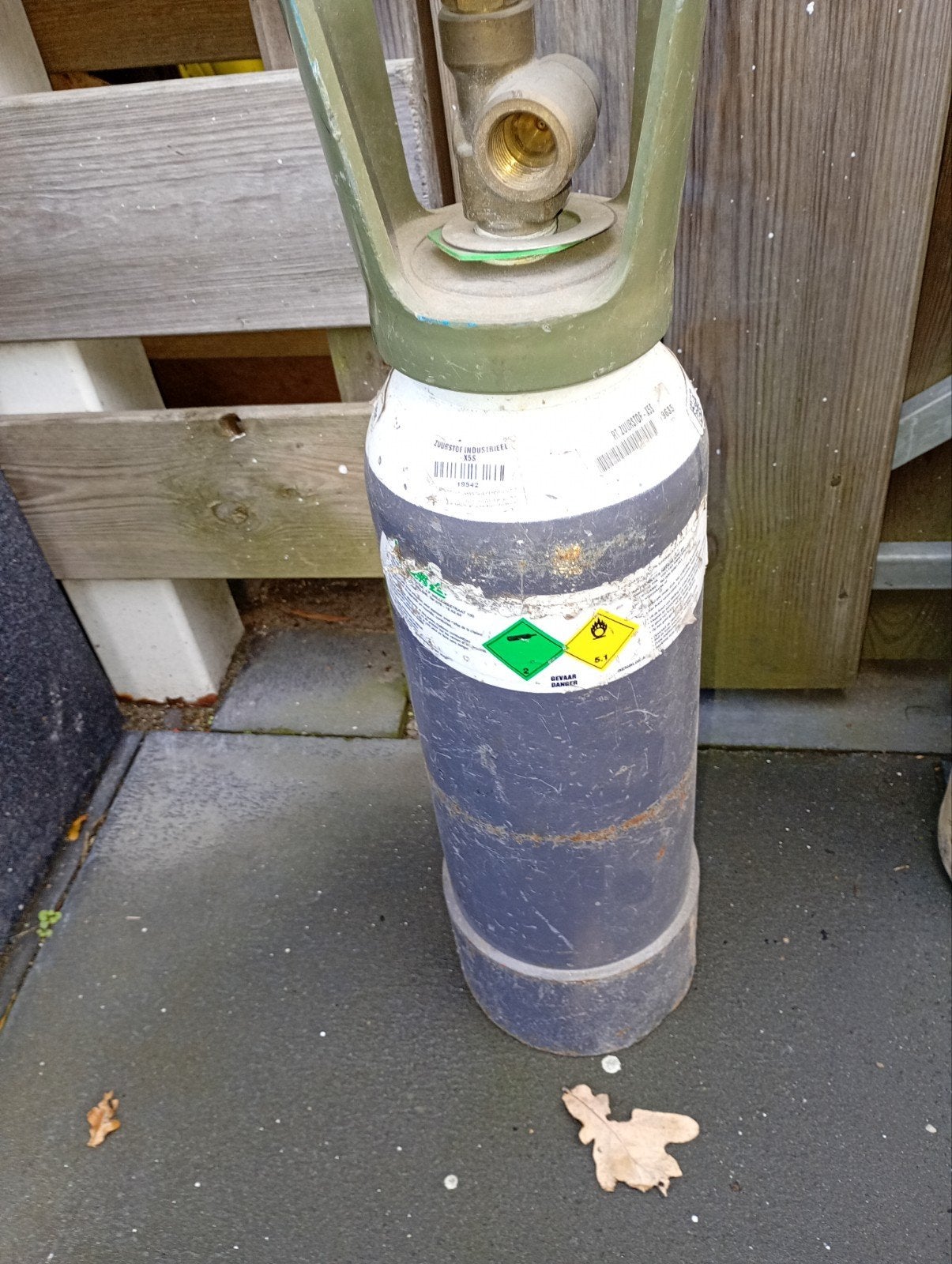 Gasfles (leeg) - zuurstof gasfles, Ophalen, Gebruikt