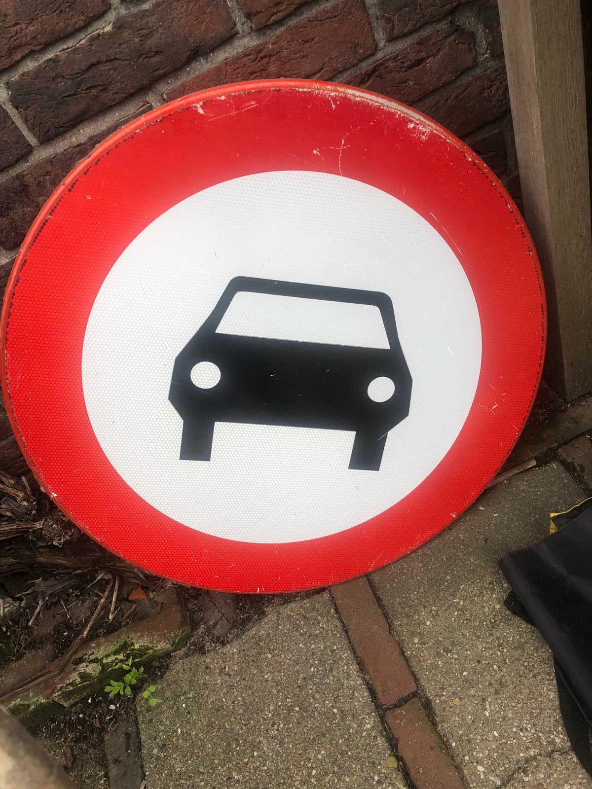 Oude Verkeersborden: Auto verboden en Treinovergang, Huis en Inrichting, Ophalen of Verzenden, Gebruikt