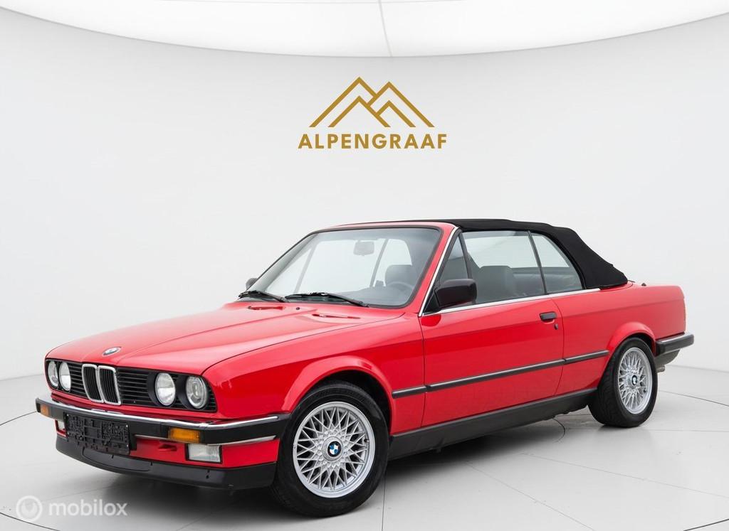 BMW 3-serie Cabrio 320i 6 cilinder e30 roestvrij originele s, Achterwielaandrijving, Gebruikt, 4 stoelen, Leder