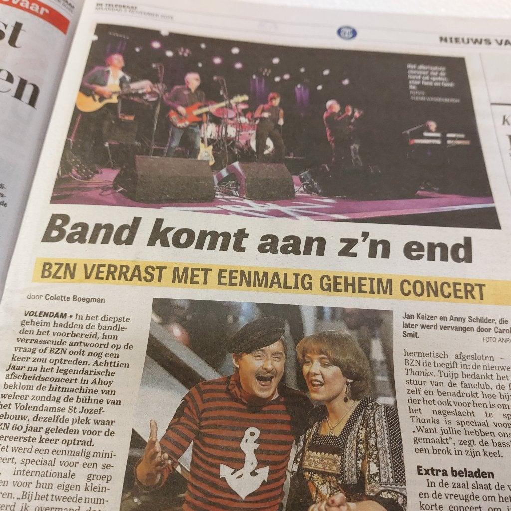 BZN in de Telegraaf - Complete krant 3 november 2025, Nieuw, Telegraaf, Ophalen of Verzenden, NvT