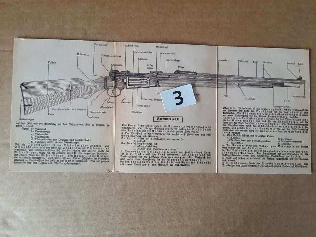 Geweer G 98, Karabijn K 98    98G    98K, Ophalen of Verzenden, Landmacht, Duitsland, Boek of Tijdschrift