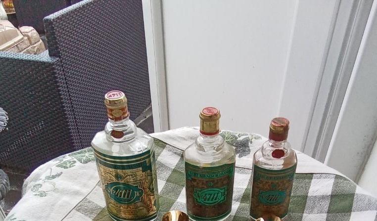 3 lege eau de cologne flesjes 4711 alleen in 1 koop, Ophalen