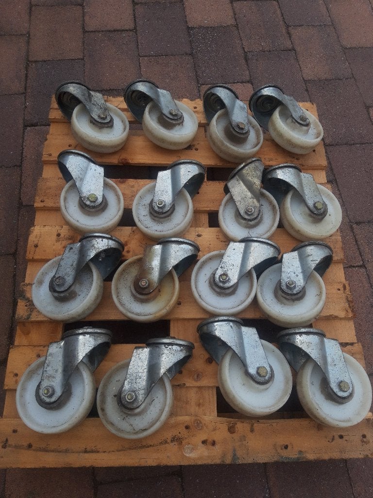 8 zware zwenkwielen, Doe-het-zelf en Verbouw, Ophalen of Verzenden, Gebruikt