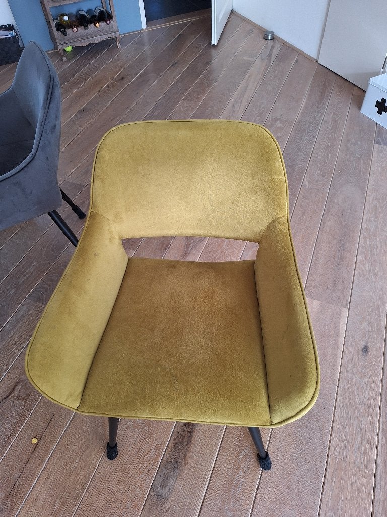 Eetkamerstoelen 4 stuks, Ophalen, Gebruikt, Vier, Stof
