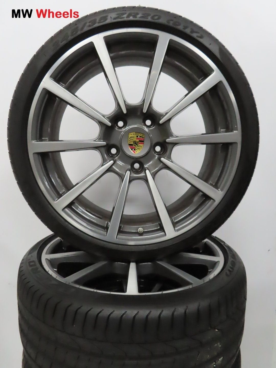 Originele Porsche 911 991 2 S 20 inch velgen met zomerbanden, -, -, Banden en Velgen, Ophalen of Verzenden