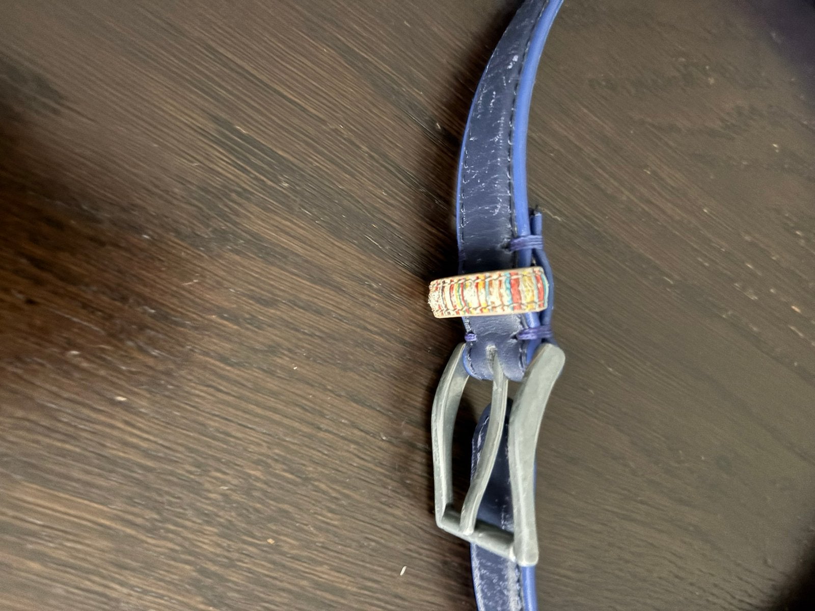 Paul Smith jongens riem echt leer ,67 cm, donkerblauw, Ophalen of Verzenden, Gebruikt