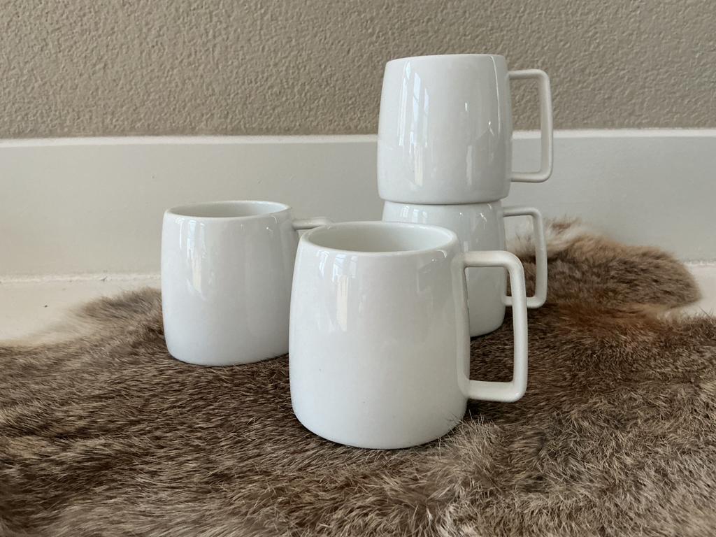 4x vintage Arcoroc koffiekop koffiemok, Antiek en Kunst, Antiek | Servies los, Ophalen