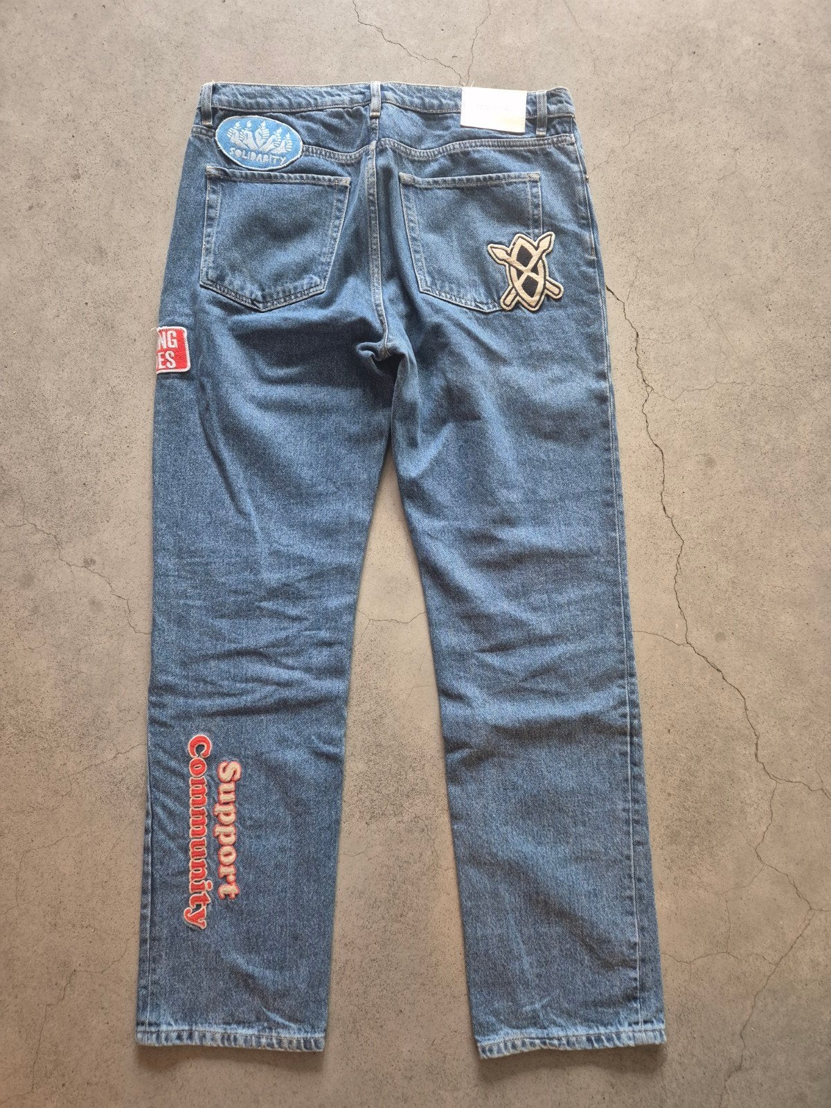 Daily Paper Heren Spijkerbroek - Maat L, Kleding | Heren, Blauw, Overige jeansmaten, Ophalen of Verzenden, Zo goed als nieuw