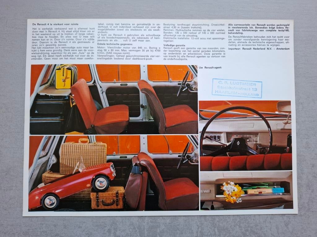 Renault 4 sheet, Ophalen of Verzenden, Zo goed als nieuw, Renault