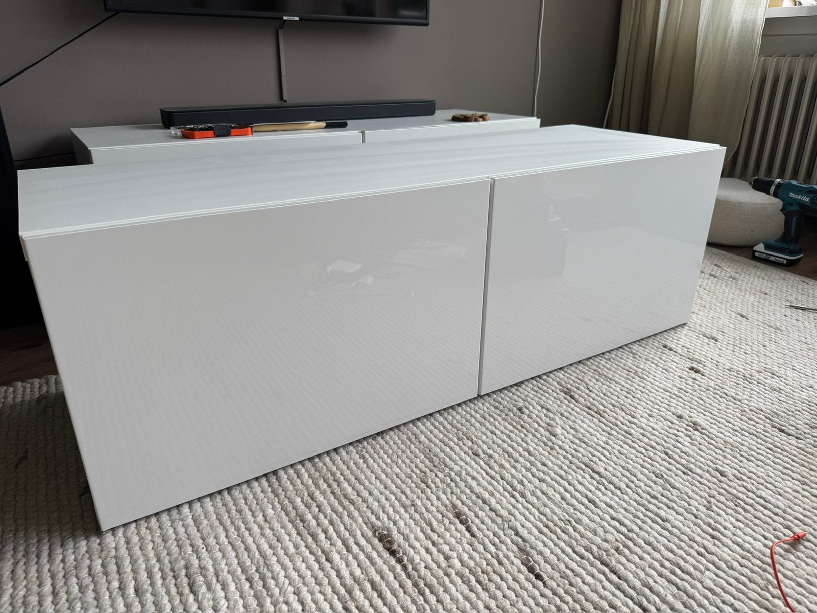 IKEA Bestå TV-meubel wit, Ophalen, Gebruikt, 100 tot 150 cm, Minder dan 100 cm