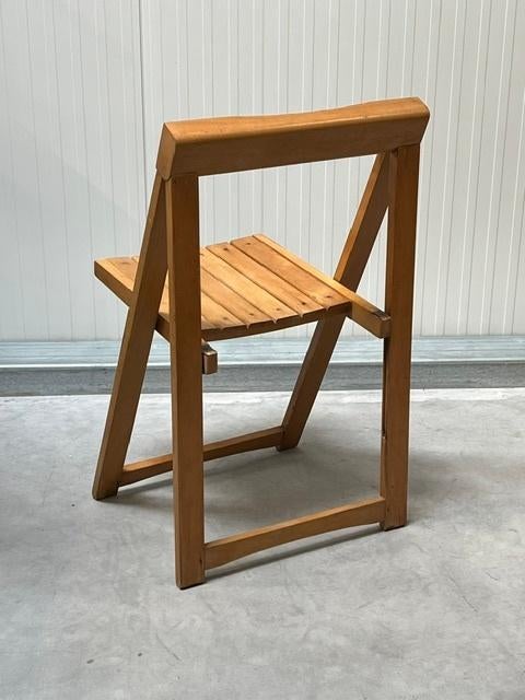 Jaren 70 klapstoel vintage Aldo Jacober retro folding chair, Gebruikt, Bruin, ., Vintage
