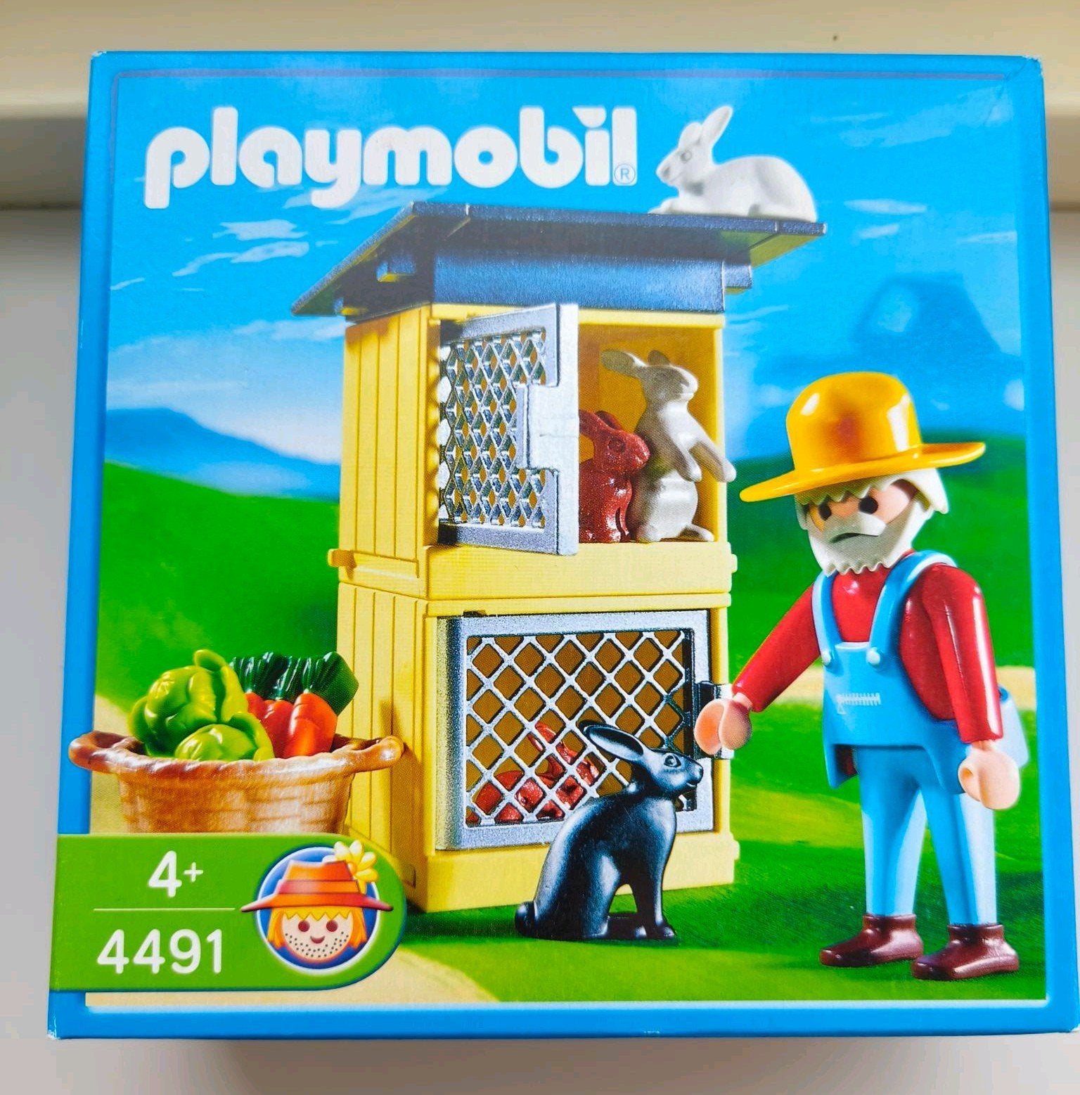 Playmobil vintage: Man met konijnen + hokje, set 4491, 4+ jr, Ophalen of Verzenden, Nieuw, Complete set