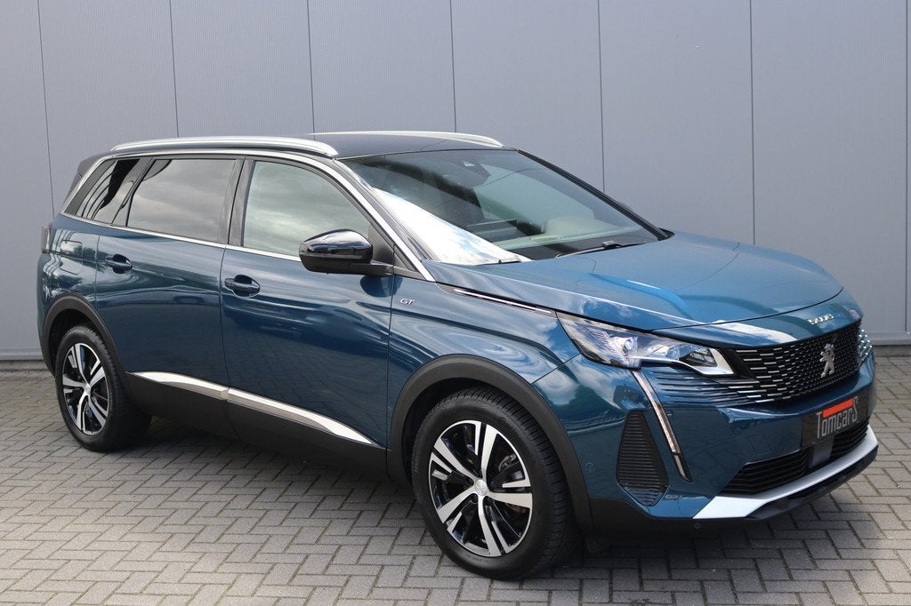 Peugeot 5008 1.2 Hybrid 136PK Automaat GT 7-pers/Leder/Memor, 12 maanden, 136 pk, Gebruikt, 1199 cc